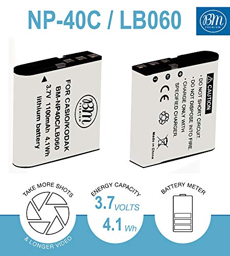 BM Premium LB-060 Battery Replacement for Kodak PixPro AZ251, AZ361, AZ362, AZ365, AZ421, AZ422, AZ425, AZ501, AZ521, AZ