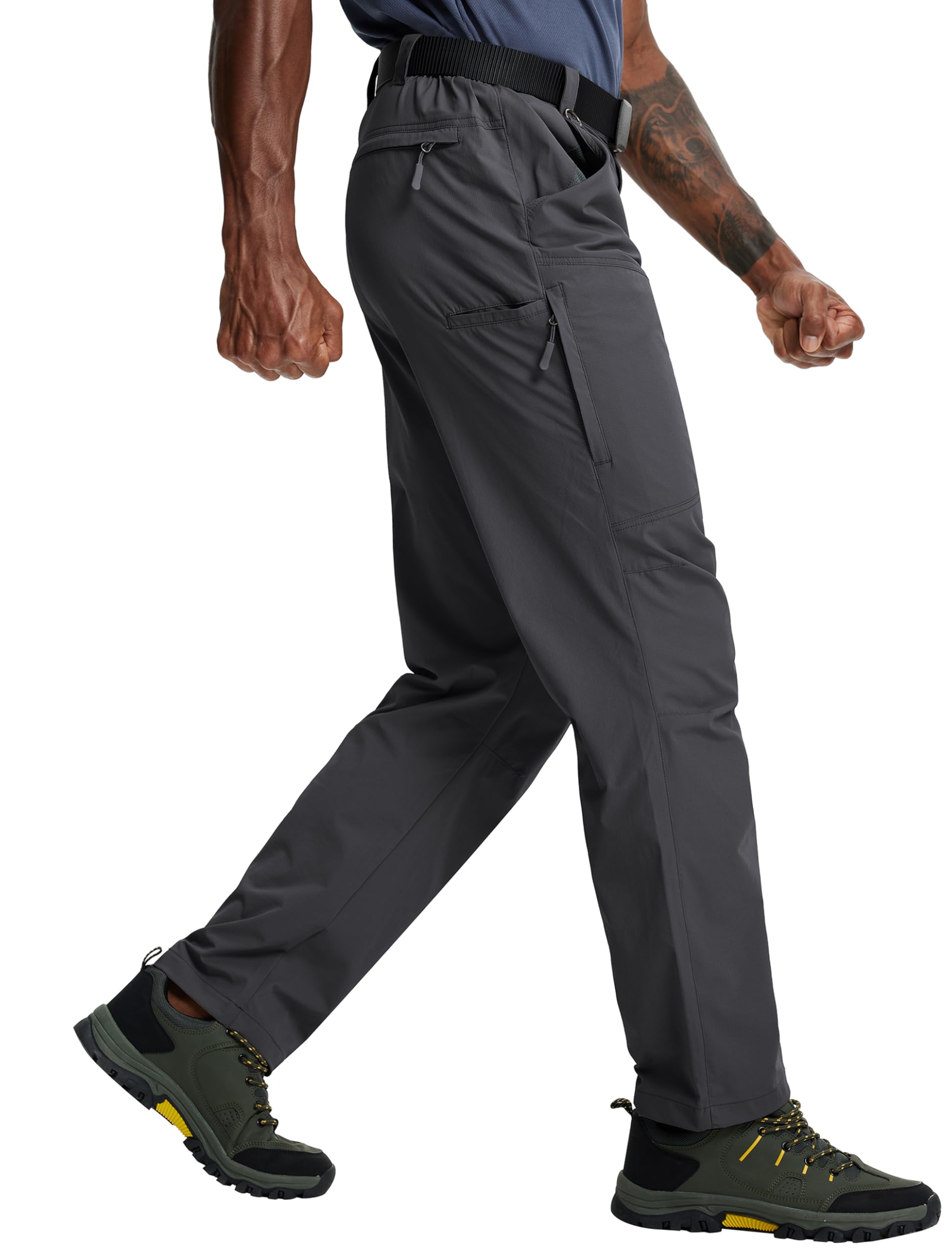 Zoofly Mens Lightweight Cargo Pants Waterproof Quick Dry Hiking Fishing Travel Outdoor 6 Pockets